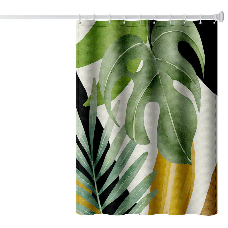 120x180cm Rainforest Pattern Shower Curtain Mildew-proof Bath Curtain Washable with 12 Hooks 120x180cm Rainforest Pattern Shower Curtain Mildew-proof Bath Curtain Washable with 12 Hooks